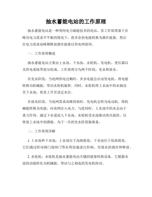 抽水蓄能电站的工作原理