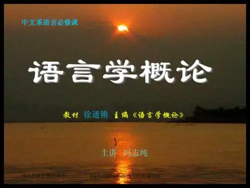 叶蜚声 徐通锵《语言学纲要》学习参