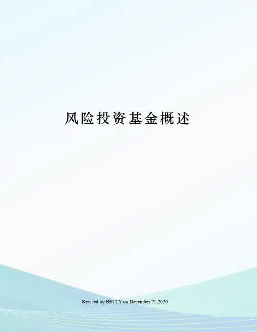 风险投资基金概述