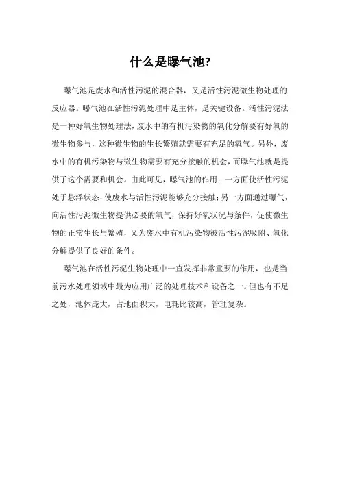 什么是曝气池