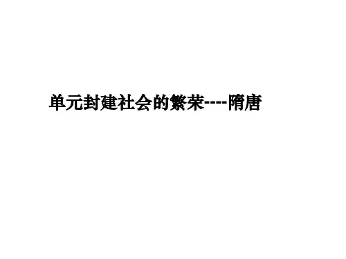 高中历史  隋唐的统治精品PPT课件 〔通用〕