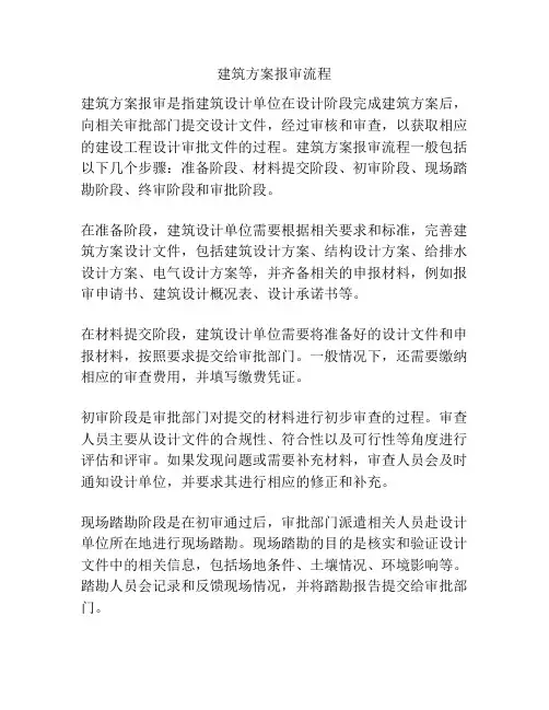 建筑方案报审流程