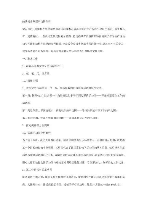 抽油机井典型示功图分析