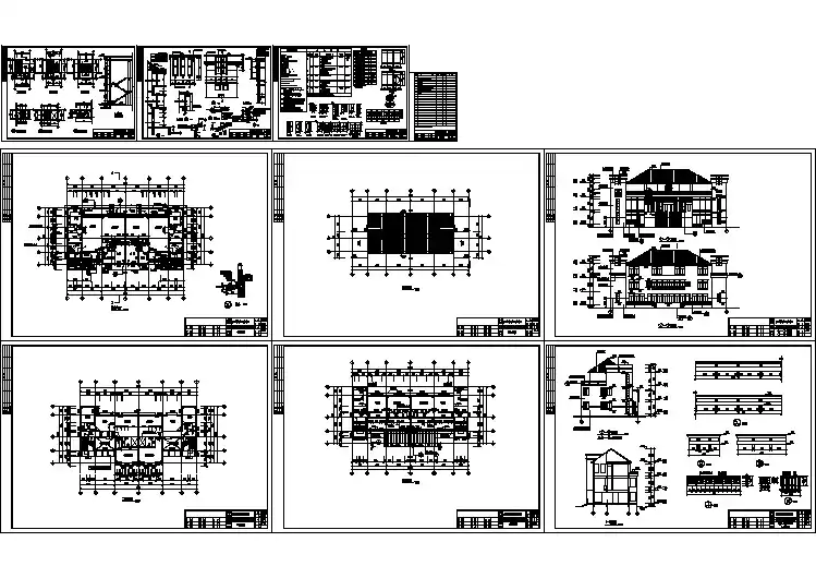 比较详细的别墅建筑cad施工图（共10张）