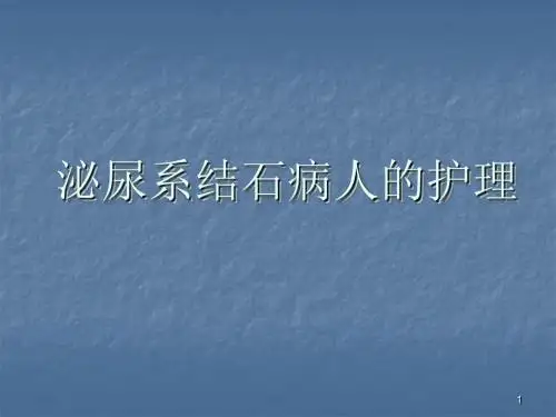 泌尿系结石ppt课件