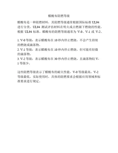 醋酸布阻燃等级