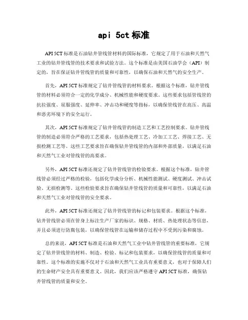 api 5ct标准
