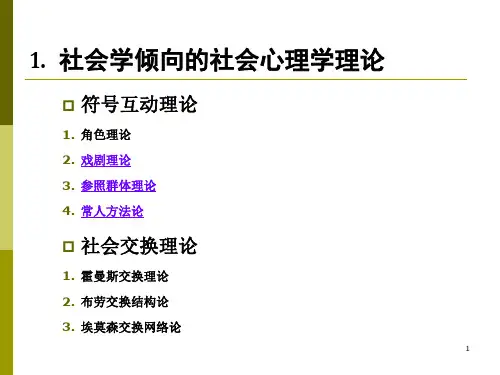 社会心理学符号互动理论PPT课件