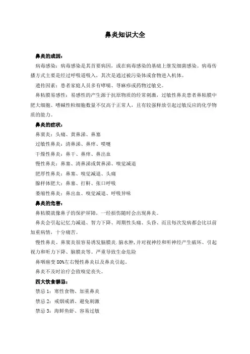 鼻炎知识大全