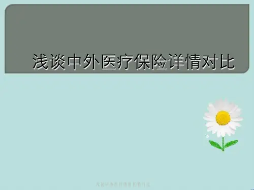 浅谈中外医疗保险详情对比