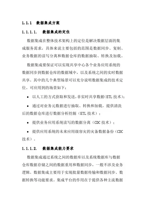 数据集成方案
