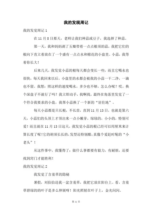 我的发现周记