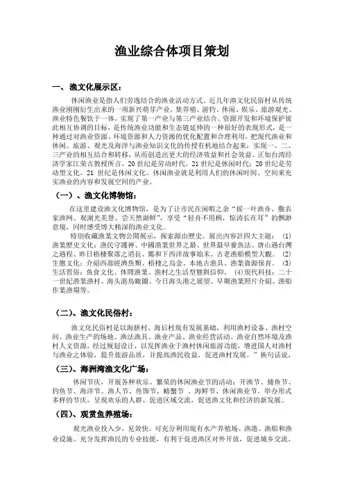 渔业综合体项目策划