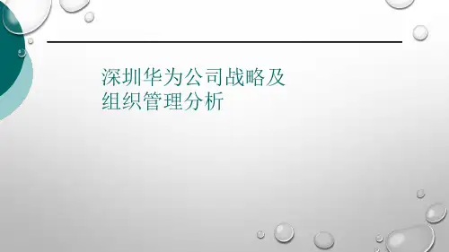 华为公司战略及组织管理案例分析详解