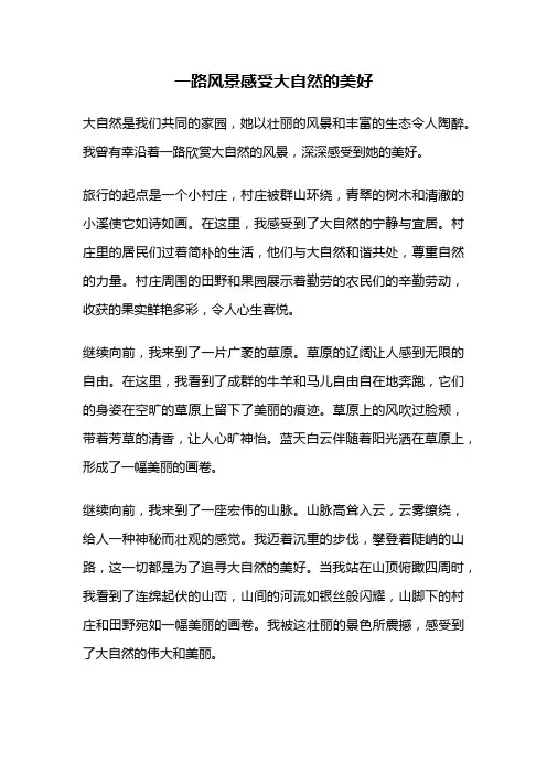 一路风景感受大自然的美好