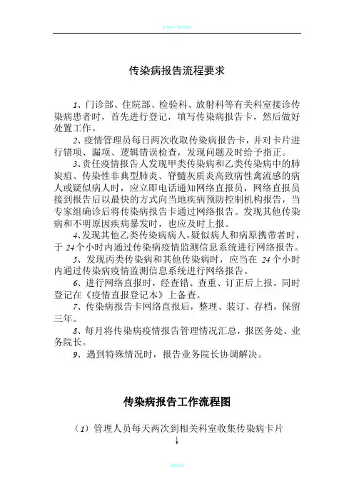 传染病与异常信息报告流程图