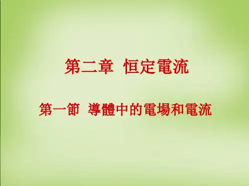 人教版高一物理课件-导体中的电场和电流