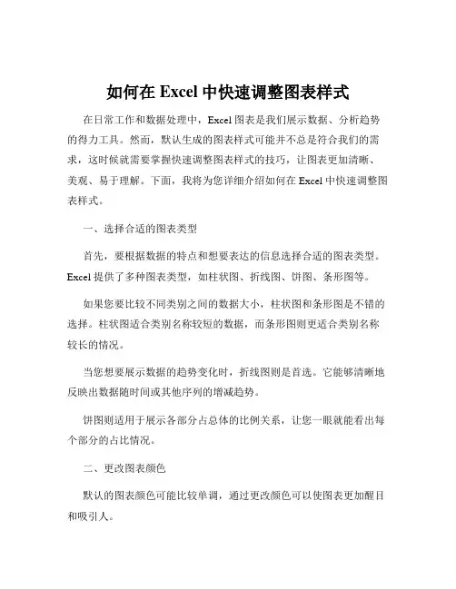 如何在Excel中快速调整图表样式