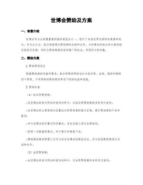 世博会赞助及方案