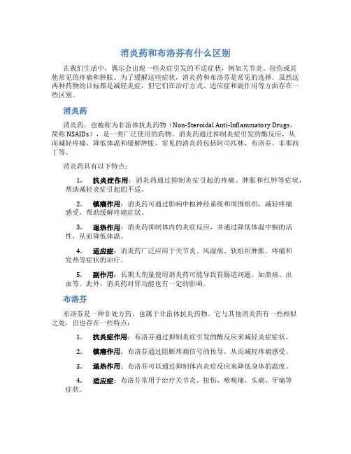 消炎药和布洛芬有什么区别