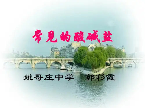 常见的酸碱盐复习学案