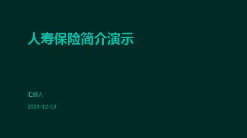 人寿保险简介演示