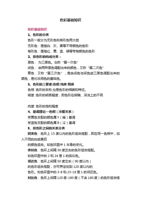 色彩基础知识