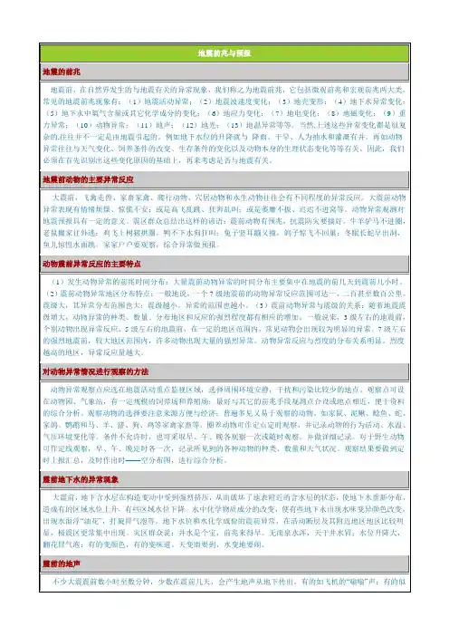地震前兆与预报