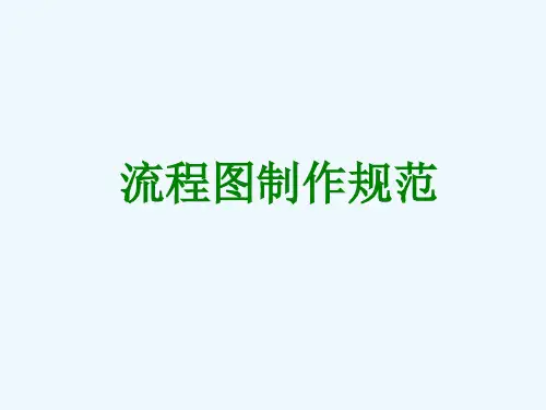 VISIO中流程图制作规范