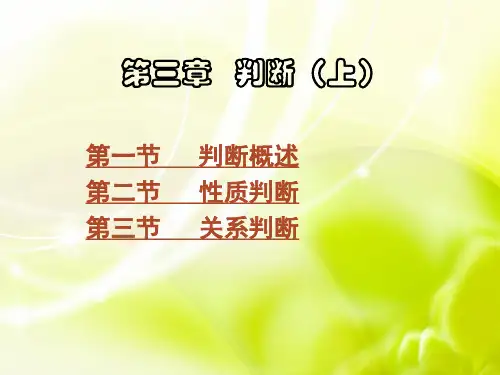 山东财政逻辑学-判断上汇总