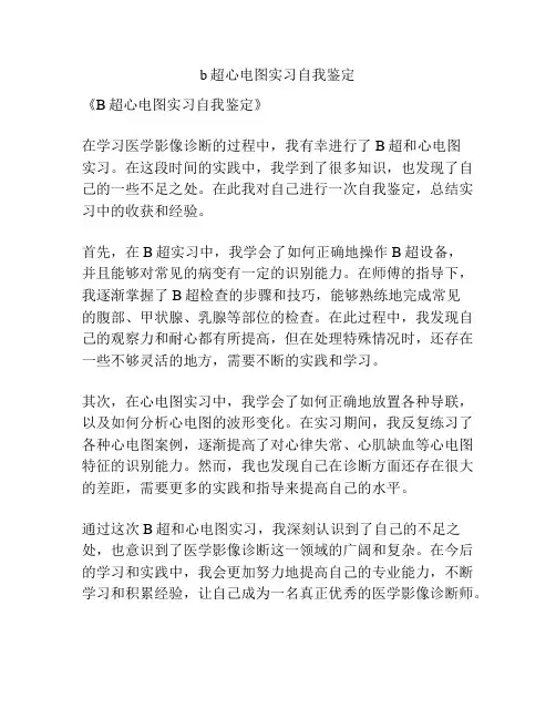 b超心电图实习自我鉴定