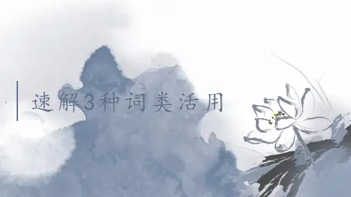 速解文言文3种词类活用