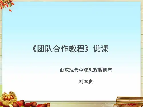 团队合作说课PPT