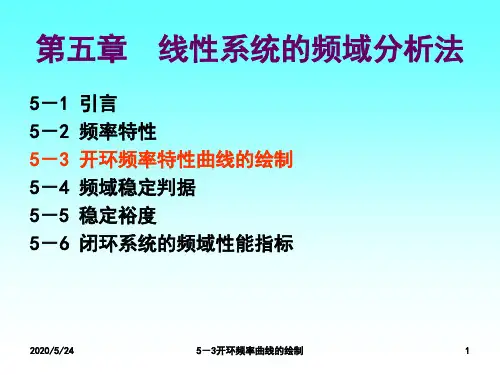 线性系统频域分析方法开环频率曲线绘制