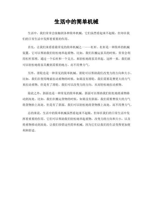 生活中的简单机械