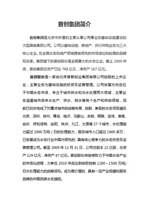 首创集团简介