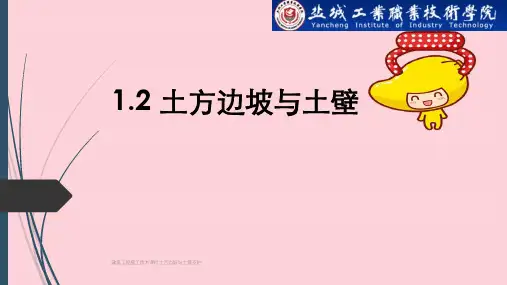 建筑工程施工技术课件土方边坡与土壁支护
