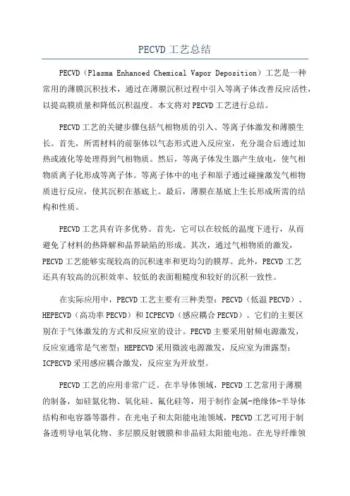 PECVD工艺总结