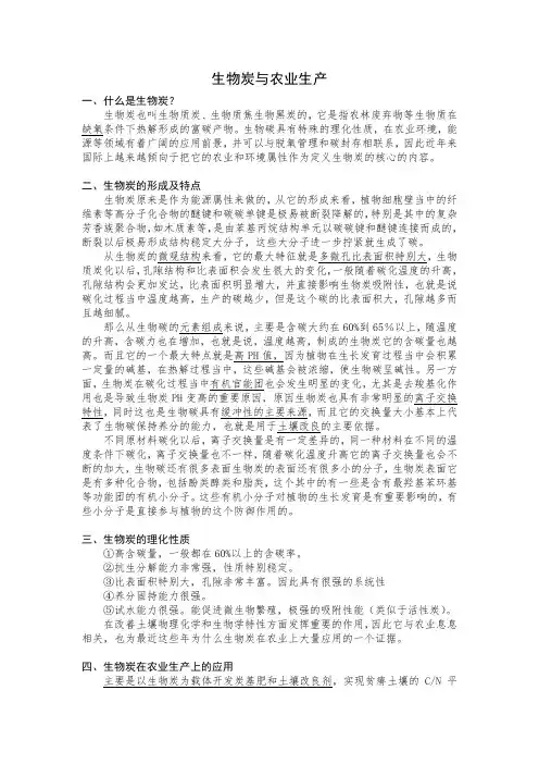 生物炭与生物产业