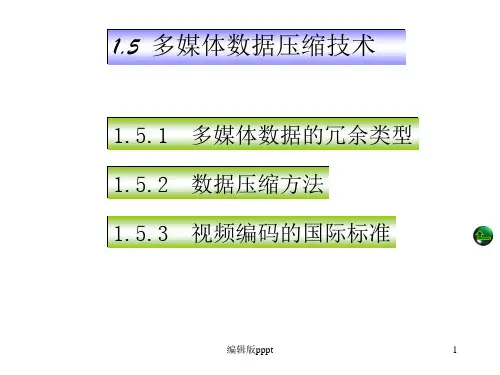 多媒体信息的数据压缩PPT课件