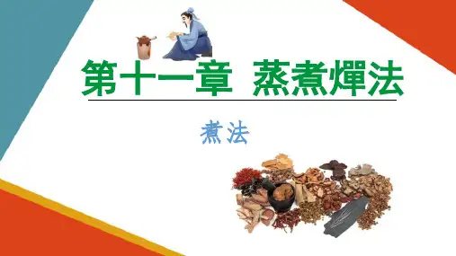 蒸煮燀法—煮法(中药炮制技术课件)