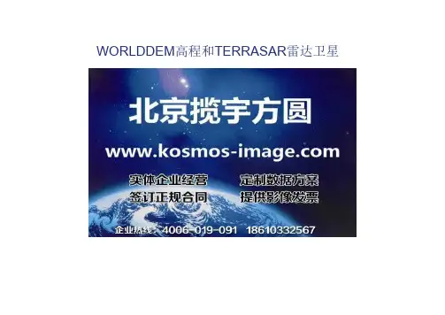 TerraSAR雷达卫星和WorldDEM产品