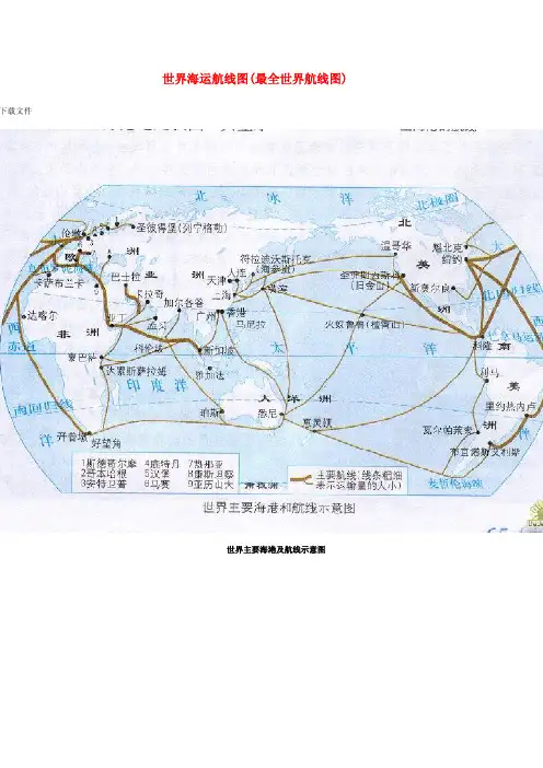 世界海运航线图 世界航线图 