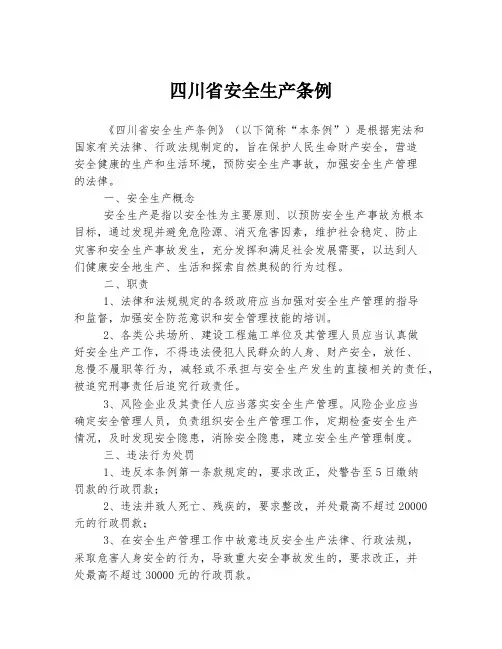 四川省安全生产条例