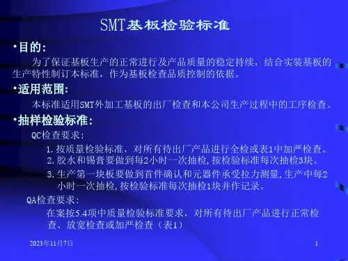 企业SMT基板检验标准