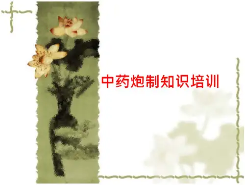 中药炮制知识培训(炮制) 