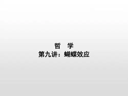 2020年高考政治名师课堂《生活与哲学》总复习精品课件：第九讲 蝴蝶效应