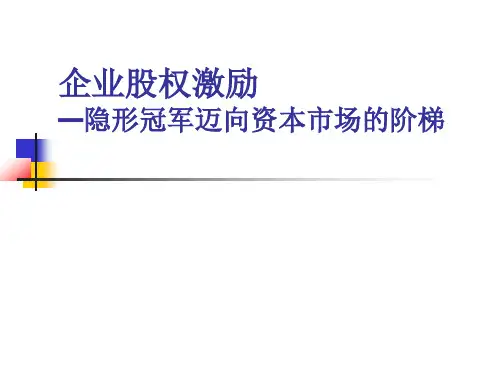 公司股权激励的财务税务处理及风险防范