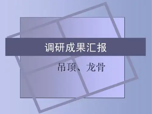 吊顶、龙骨调研成果汇报22