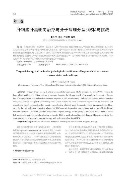 肝细胞肝癌靶向治疗与分子病理分型：现状与挑战